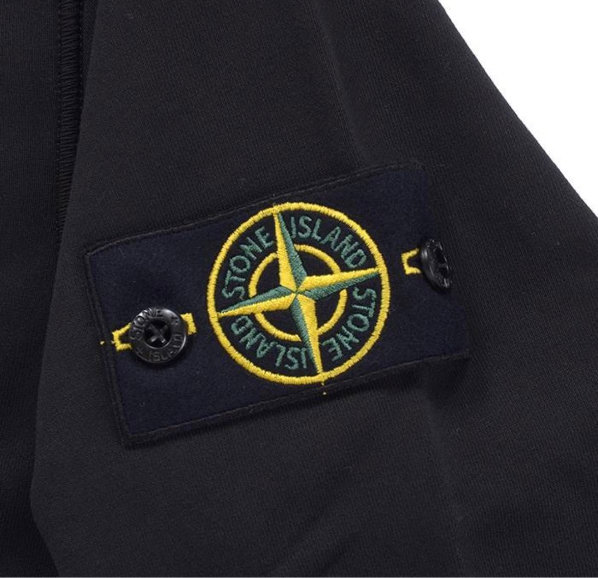 新品　STONE ISLAND パーカー　hoodie　ブラック　L