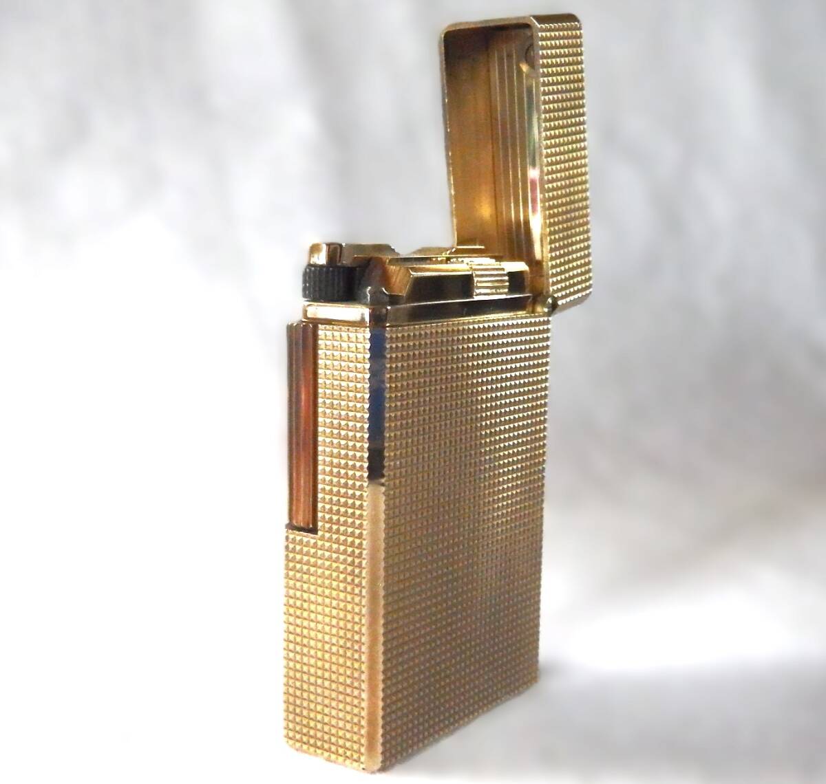 S.T.Dupont/デュポン ゴールド 20μ ローラーガスライター 喫煙具 ※火花確認済の画像6