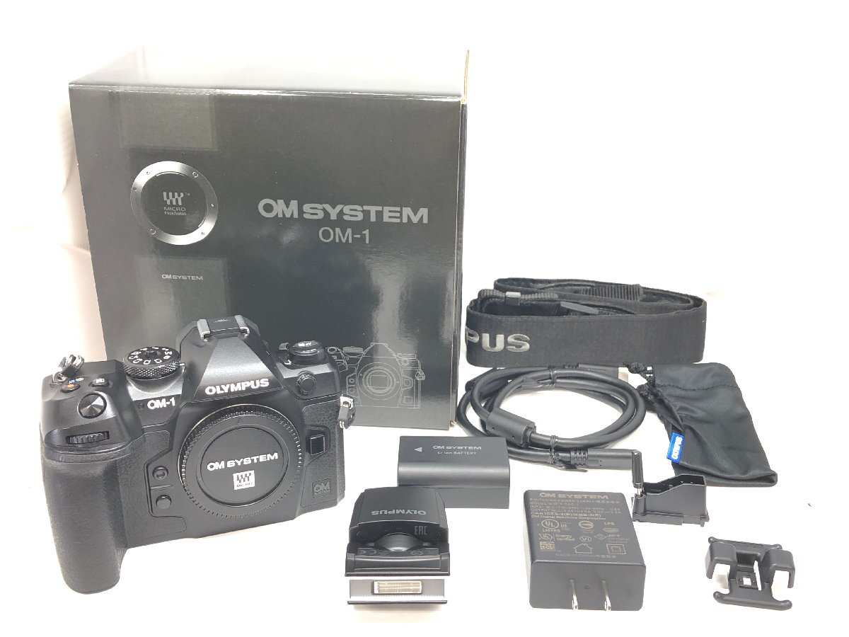 ★OLYMPUS OM SYSTEM OM-1 FL-LM3 箱付き シャッター回数5302回★【中古品】＃0408-2aの画像1