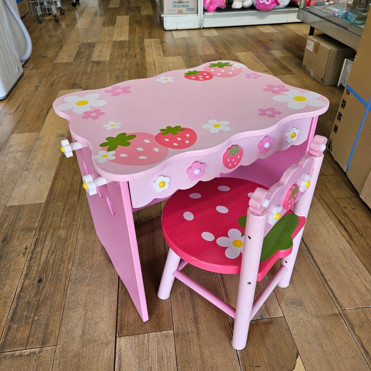  mother garden writing desk strawberry pattern desk chair set pink child desk used collection interior 