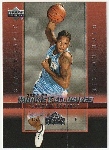 2003-04 UD UPPER DECK ROOKIE EXCLUSIVES Carmelo Anthony RC ROOKIE #3_画像1