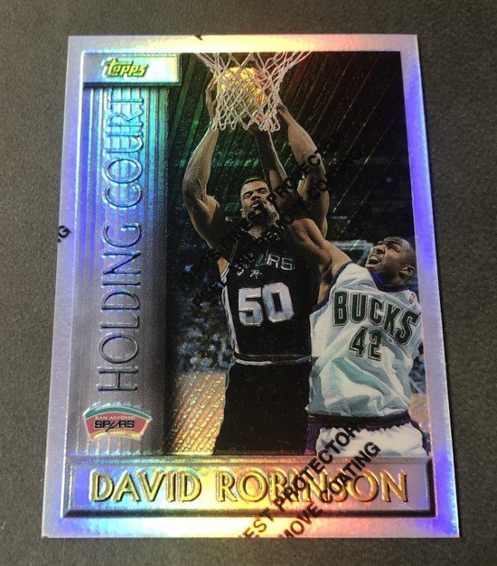 1996-97 TOPPS HOLDING COURT David Robinson REFRACTOR with COATING SPURSの画像1