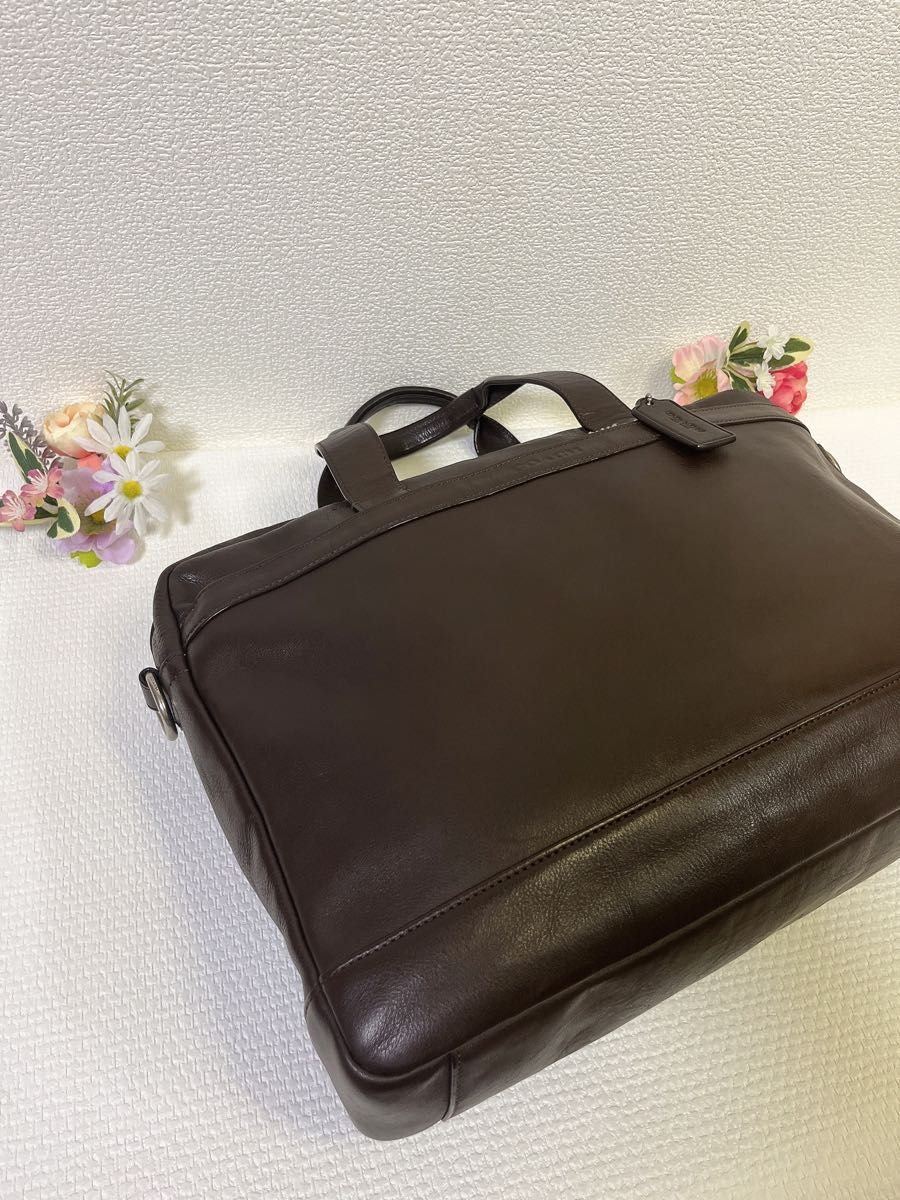 美品★COACH コーチバッグ ビジネスバッグ 2WAY ブリーフケース ショルダーバッグ ブラウン系 男女兼用