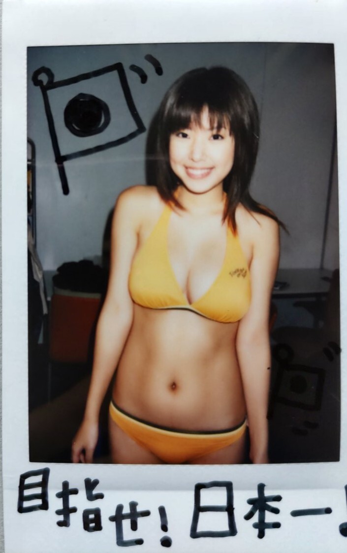  three middle . flax . autograph comment entering Cheki ( inspection / idol / race queen / gravure / trading card / card / life photograph / swimsuit / uniform /.. swimsuit / photoalbum /DVD)