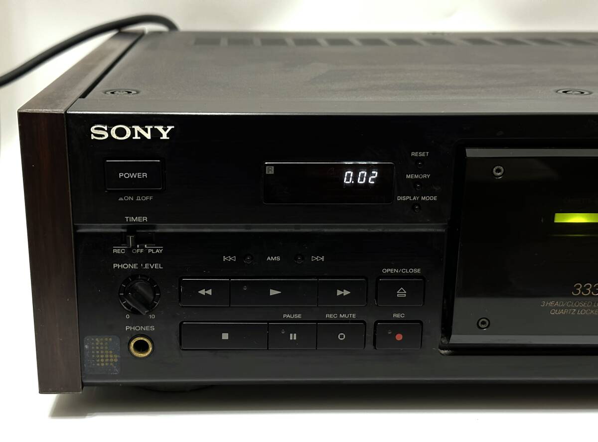 【SONY/ソニー】カセットデッキプレーヤー TC-K333ESL リモコン付き 通電確認済みの画像4