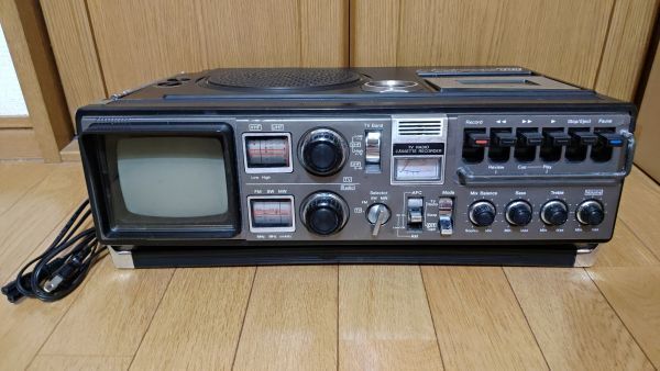 [ one part operation verification ]SHARP portable tv * radio-cassette LYNX 45TH 5P-R1U 1978 year made sharp 