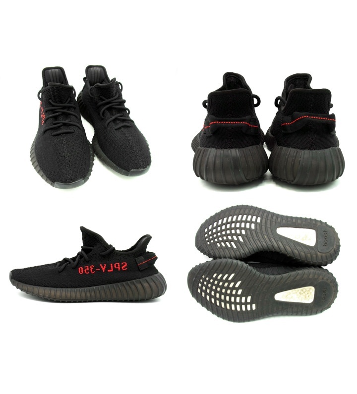 アディダス adidas × カニエウエスト KANYE WEST ■ YEEZY BOOST 350 V2 Black Red 2020 CP9652 コアブラック レッド スニーカー n5388_画像2