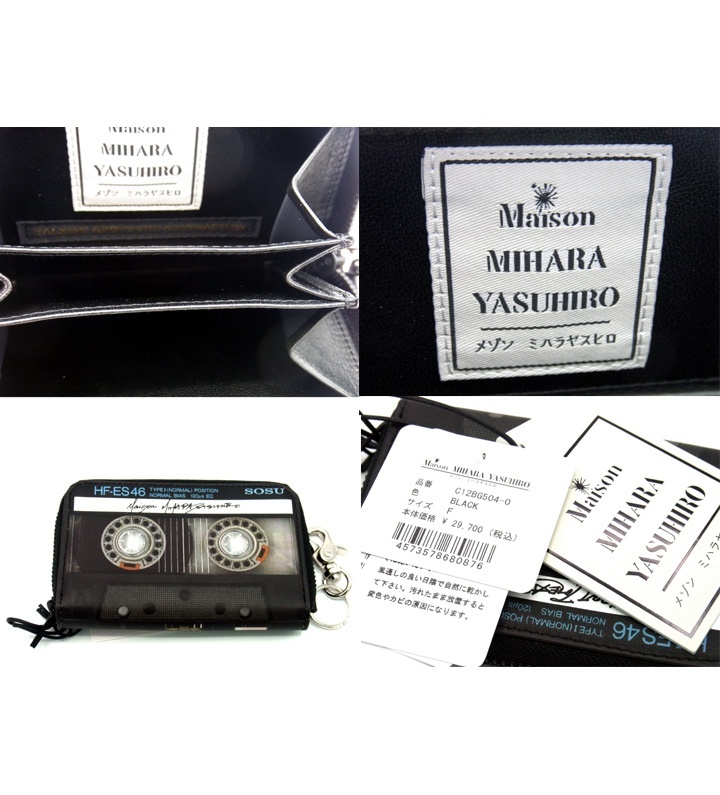 メゾンミハラヤスヒロ Maison MIHARA YASUHIRO ■ 【 CASSETTE TAPE WALLET C12BG504 】 カセット テープ デザイン ウォレット 財布 32791の画像4