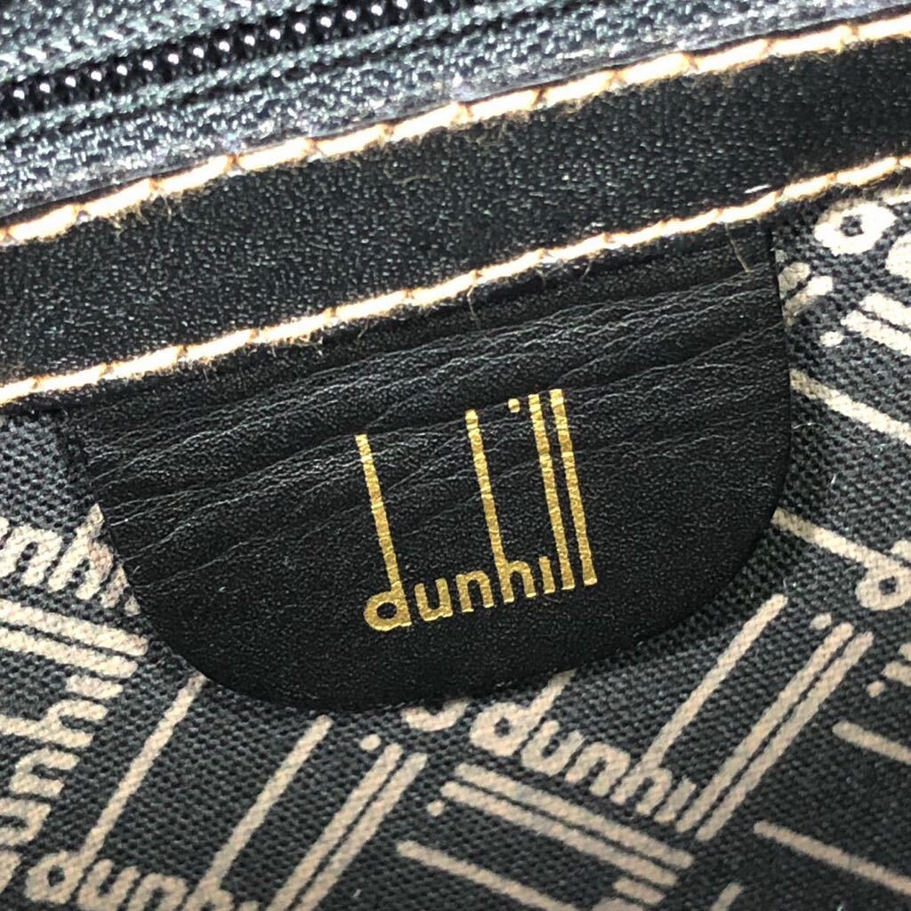 【ダンヒル】本物 dunhill セカンドバッグ 黒 ロゴ金具 ハンドストラップ クラッチバッグ 本革 レザー 男性用 メンズ イタリア製 保存袋付_画像10