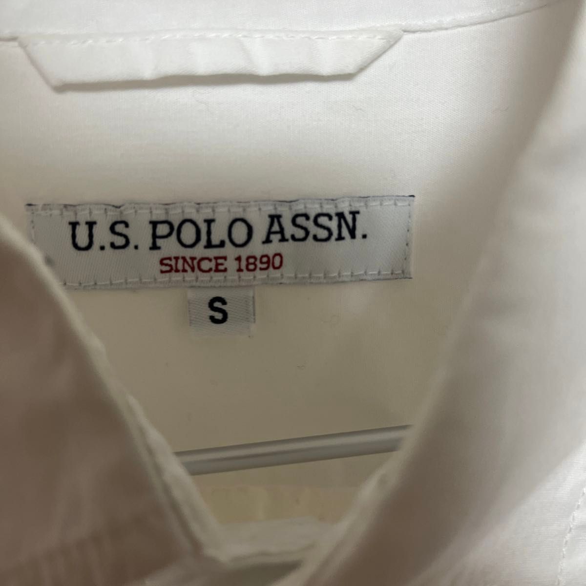 us polo assn 白シャツ 長袖シャツ コットン