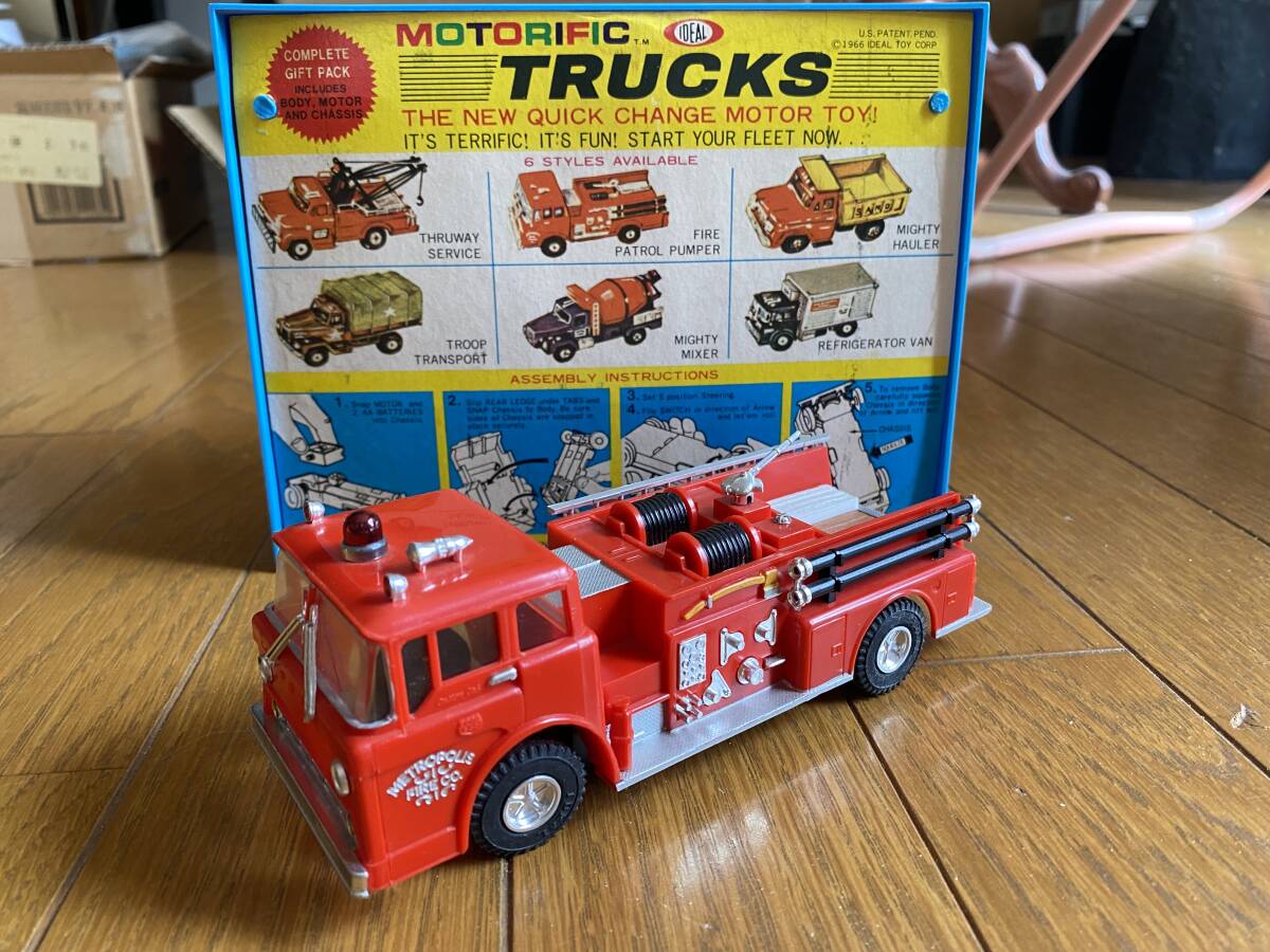 IDEAL MOTORIFIC TRUCKS FIREPATROLPUPER バンダイ走るミニミニカーの画像2