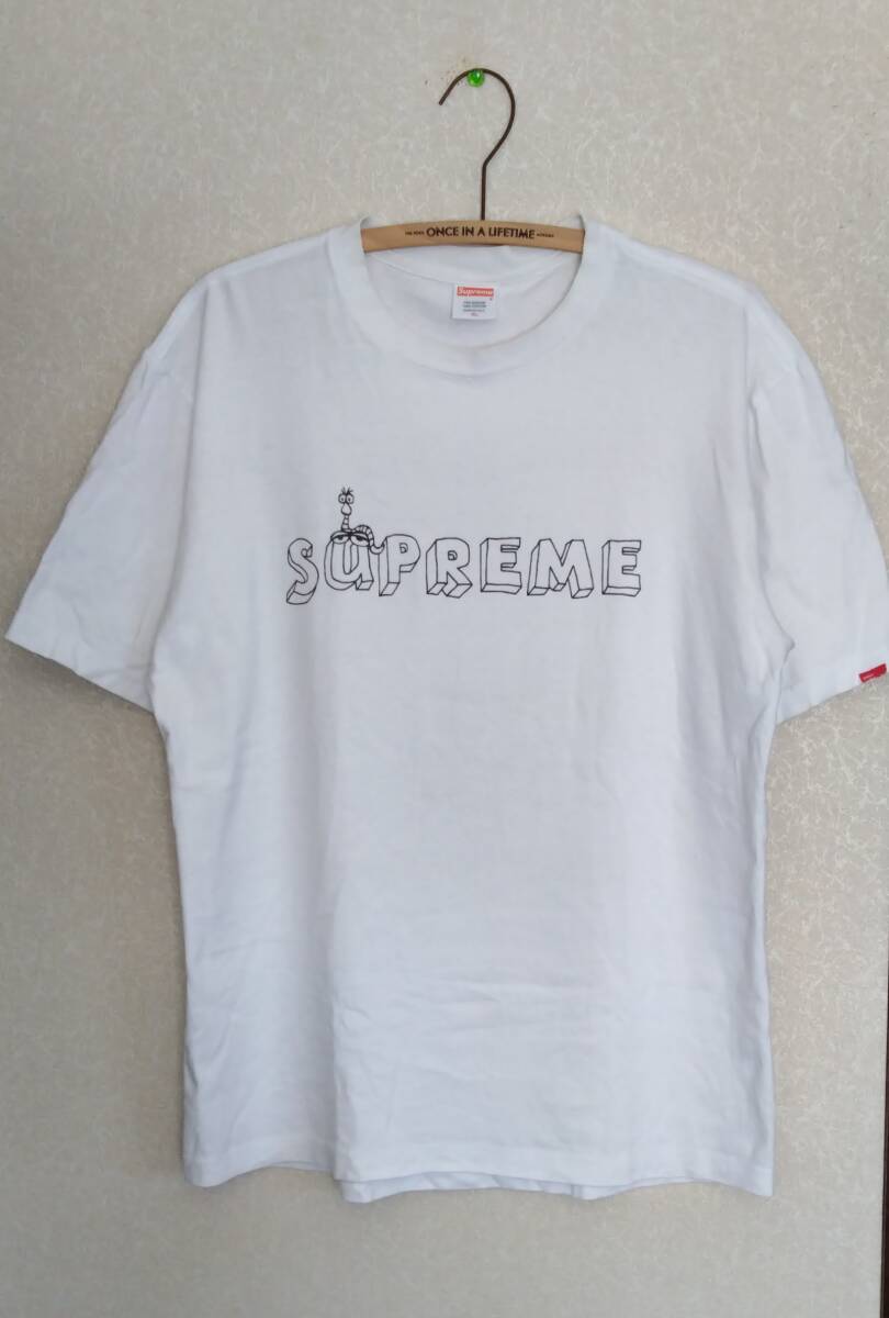 年代物 中古 XL Supreme wtaps Logo Tee シュプリーム ダブルタップス Tシャツ_画像2