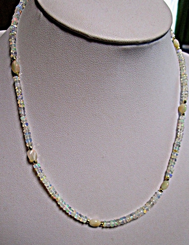 [*M*] opal design necklace ③