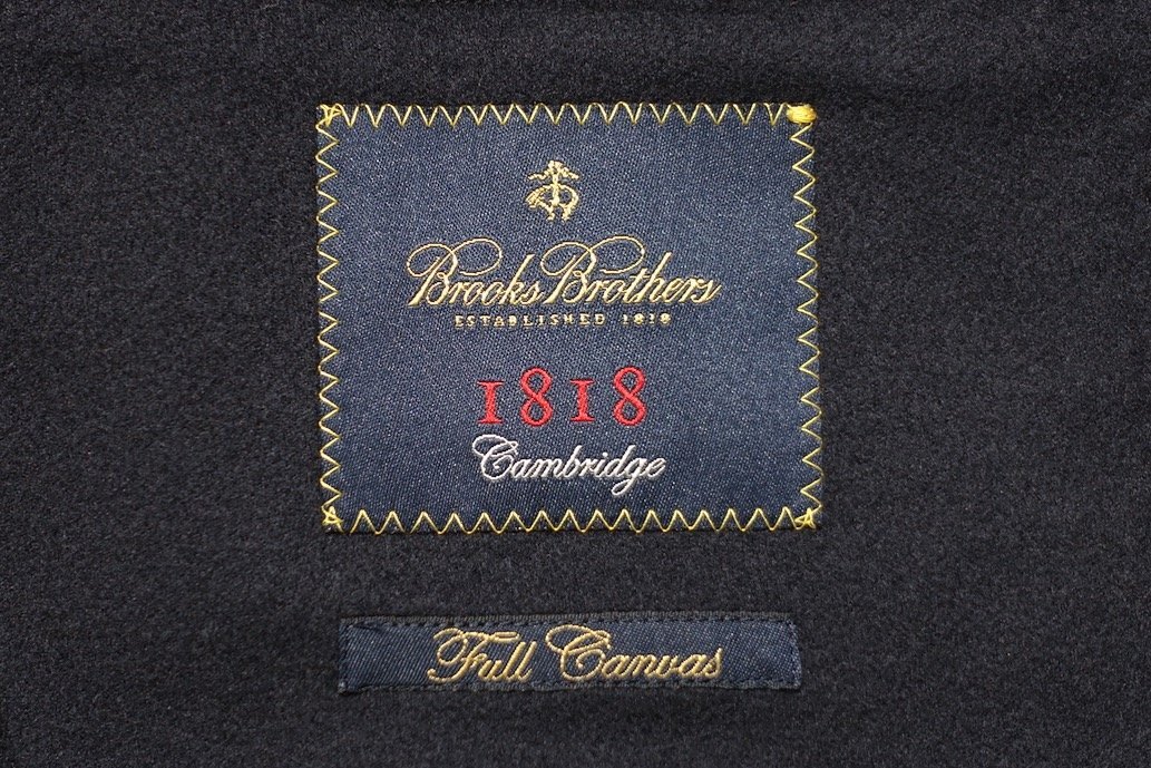 超美品 Brooks Brothers ペイズリー柄裏地 Loro Piana ロロピアーナ ピュアカシミヤ フランネル ジャケット Cambridge ネイビー メンズ 40_画像3