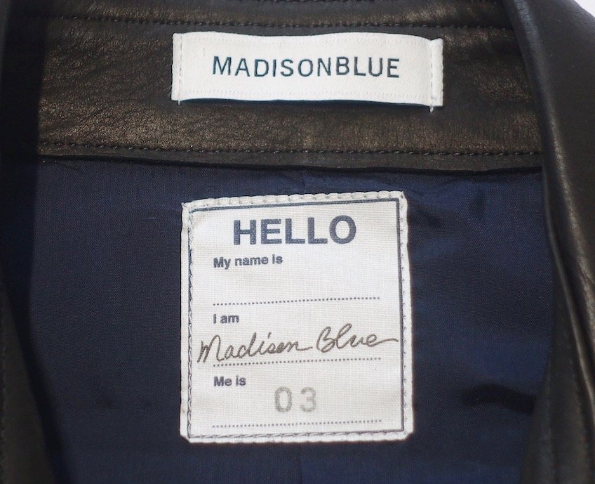 18AW 定価19.3万 超美品 MADISONBLUE マディソンブルー COMAPCT LETHER CPO MB184-5021 レザー シャツ ジャケット レディース 03 XS_画像3