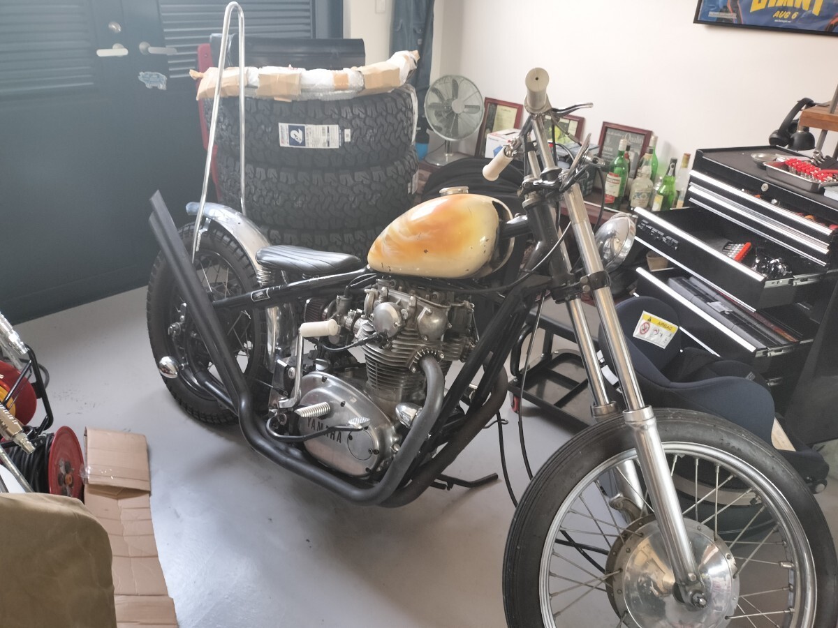 ヤマハ　YAMAHA　XS650　ワンオフ　マフラー　チョッパー　リジッド　CHOPPER