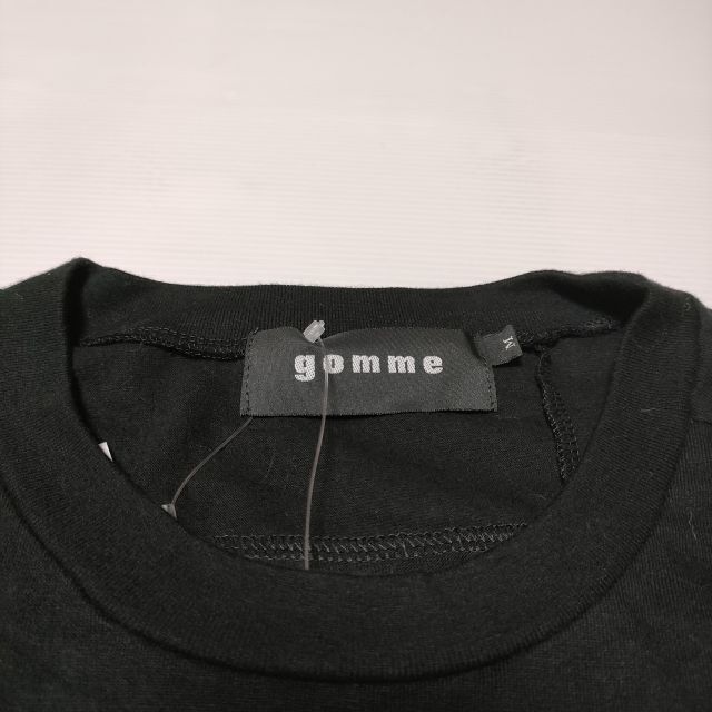 gomme ジップ 長袖Ｔシャツ カットソー ロンＴ ブラック ゴム 4-0324M 226490の画像3
