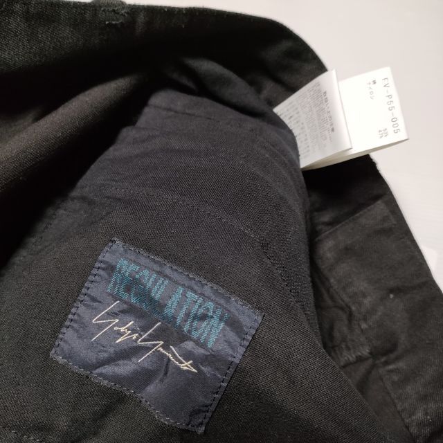 REGULATION Yohji Yamamoto NY/C ZIMBABWE TWILL R-GUSSET サルエルパンツ 22AW ブラック レギュレーションヨウジヤマモト 4-0415G 235271_画像4