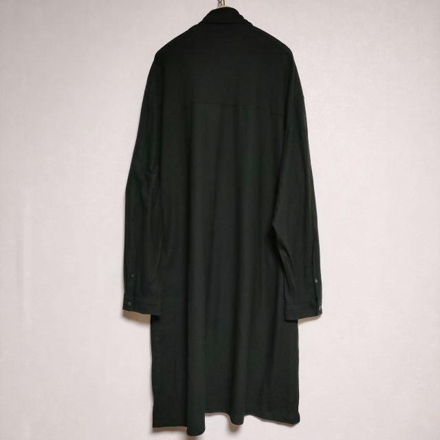 Yohji Yamamoto POUR HOMME カットソーロングシャツ サイドスリット 長袖シャツ ブラック ヨウジヤマモトプールオム 4-0415M F95502_画像3