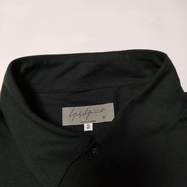 Yohji Yamamoto POUR HOMME カットソーロングシャツ サイドスリット 長袖シャツ ブラック ヨウジヤマモトプールオム 4-0415M F95502_画像4