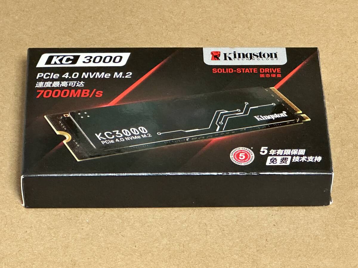 KINGSTON KC3000 新品 1TB 2280 SSD M.2 PCIe Gen4x4 NVMe 5年保証 送料無料 東京発送_画像1