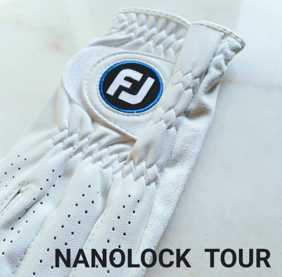 Fj nano lock Tour 21cm white 2 pieces set foot Joy Golf glove TOUR new goods unused anonymity delivery 