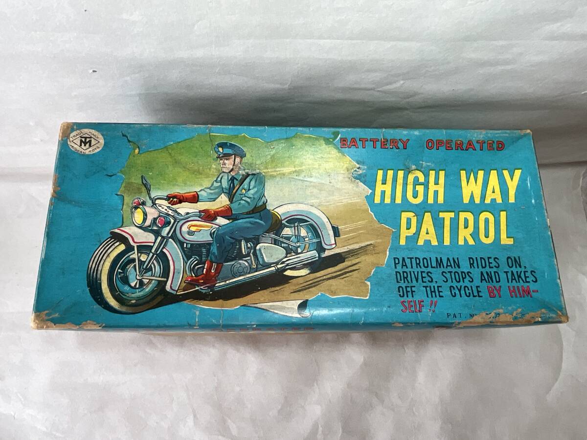 s8 highway Patrol instructions attaching increase rice field shop made in Japan / old toy tin plate toy bike 