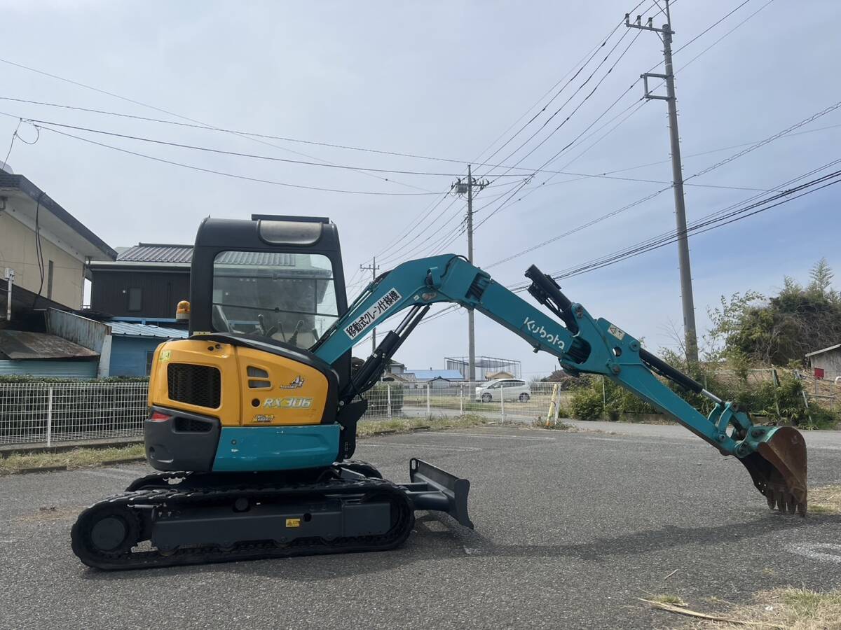 【下取り可能】ユンボ　クボタ　RX306　クレーン仕様　時間1985h　2014年　検索(重機、トレーラー、クレーン、ショベル_画像8