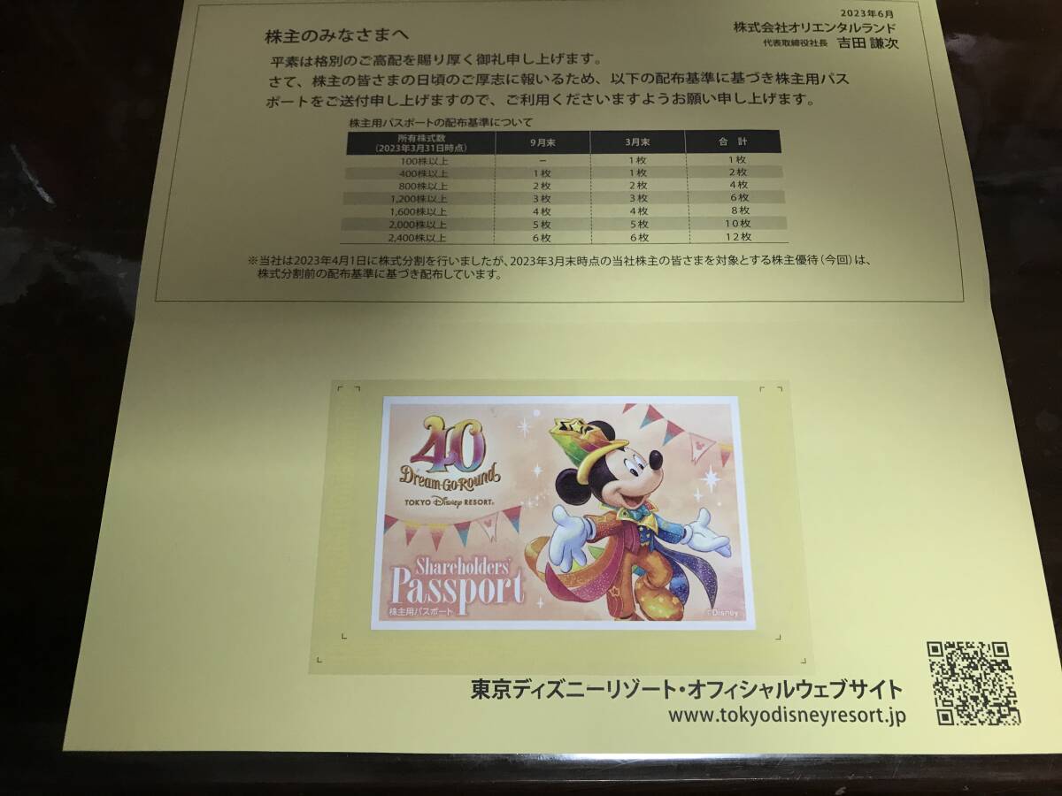 ディズニー リゾート チケット 株主優待 パスポート 3枚の画像3