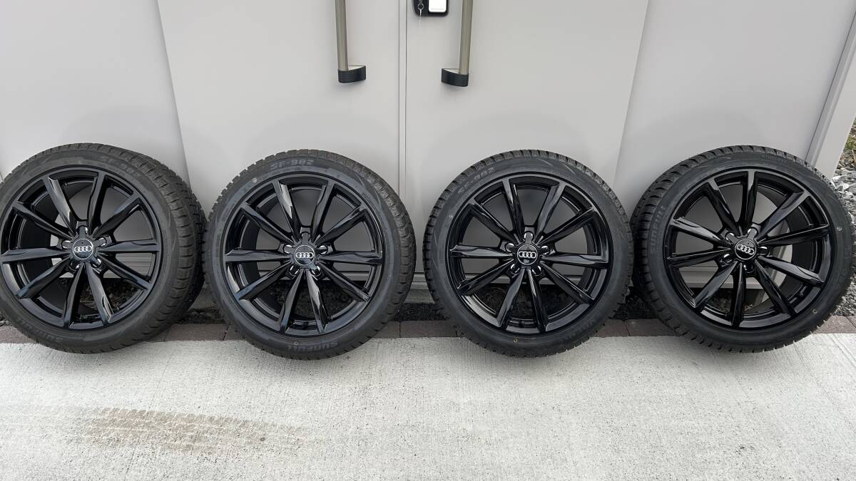 アウディ純正ホイール　8J-18+48 112/5H ハブ径57.1ミリ SUNFULLスタッドレス245/40r18 2021年製　4本セット_画像1