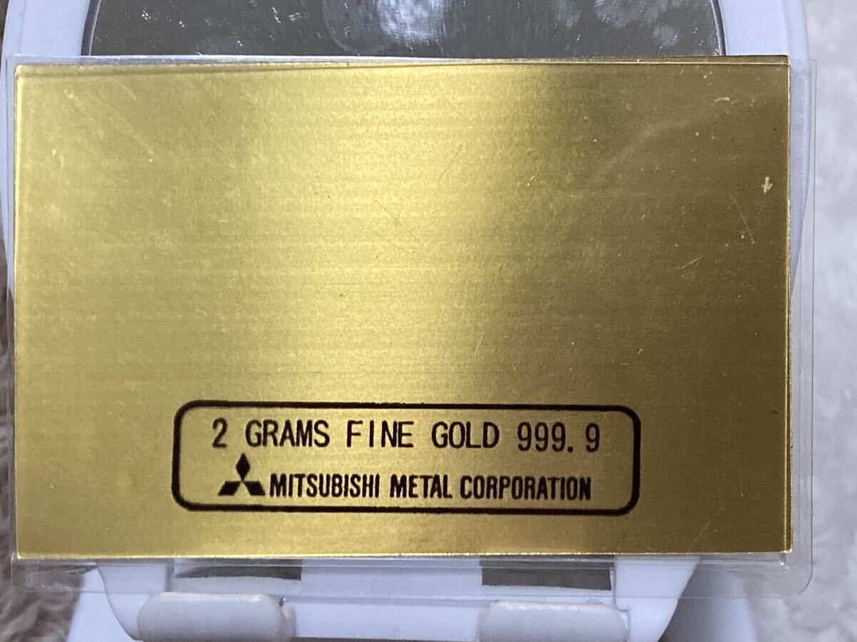 三菱マテリアル 純金 カード 999.9 重量表記2g ゴールド K24の画像1