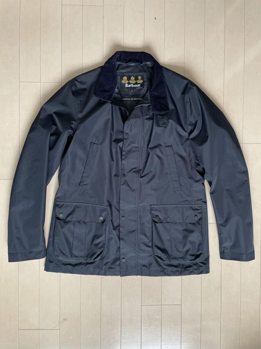 バブアー　ジャケット　Lサイズ　Barbour WATERPROOF AND BREATHABLE SEVERN JACKET ダークネイビー スプリングコートに_画像1