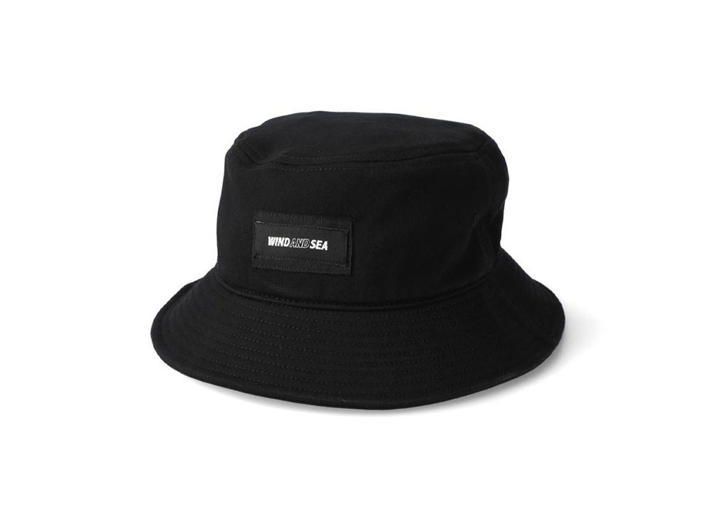 WIND AND SEA×Natsumi Kimura/ウィンダンシー×木村なつみ/Bucket Hat/バケットハット/スウェット素材/ブラック/ボックスロゴ