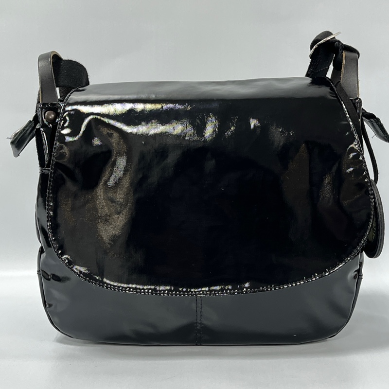Jack Gomme/ Jack rubber /NICO LIGHT SHOULDER BAG/ Nicola ito shoulder bag / flap /Noir/ black / unisex / leather -tsu