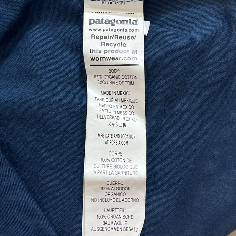 Patagonia/パタゴニア/M's Summit Swell Organic T-Shirt/メンズ サミットスウェル オーガニックTシャツ/ダークブルー/両面プリント/37671_画像8