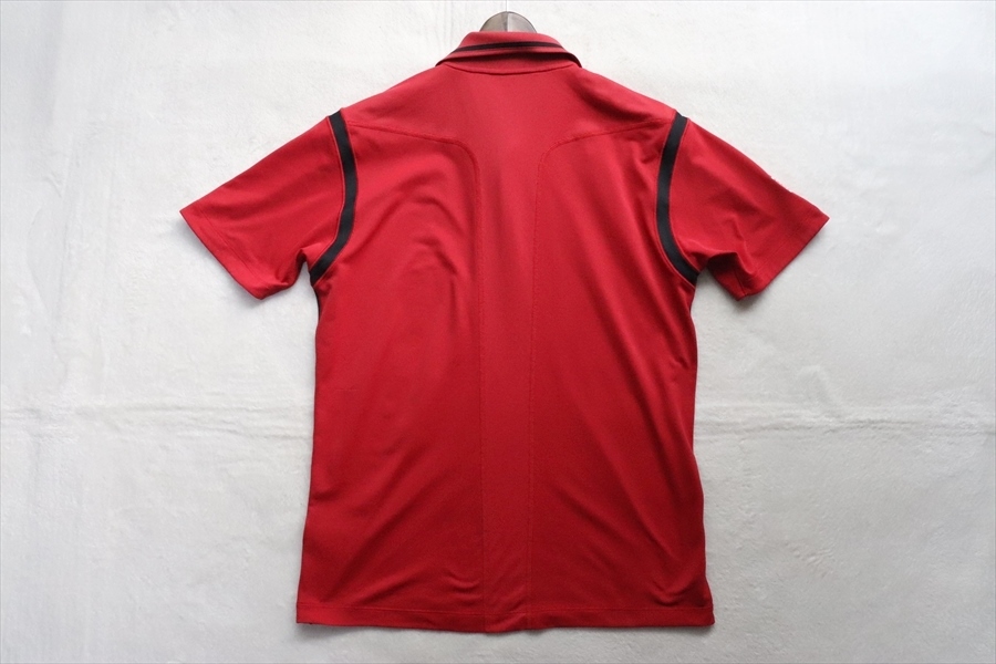 UNIQLO ユニクロ メンズ テニス ウエア 半袖 ポロシャツ M 赤/黒_画像3