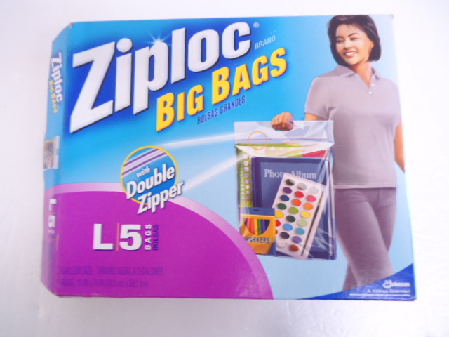 KCM】amb-769★箱傷み未使用★【Ziploc/ジップロック】BIG BAGS ビッグバッグ ダブルジッパー L 5パック 65676の画像1