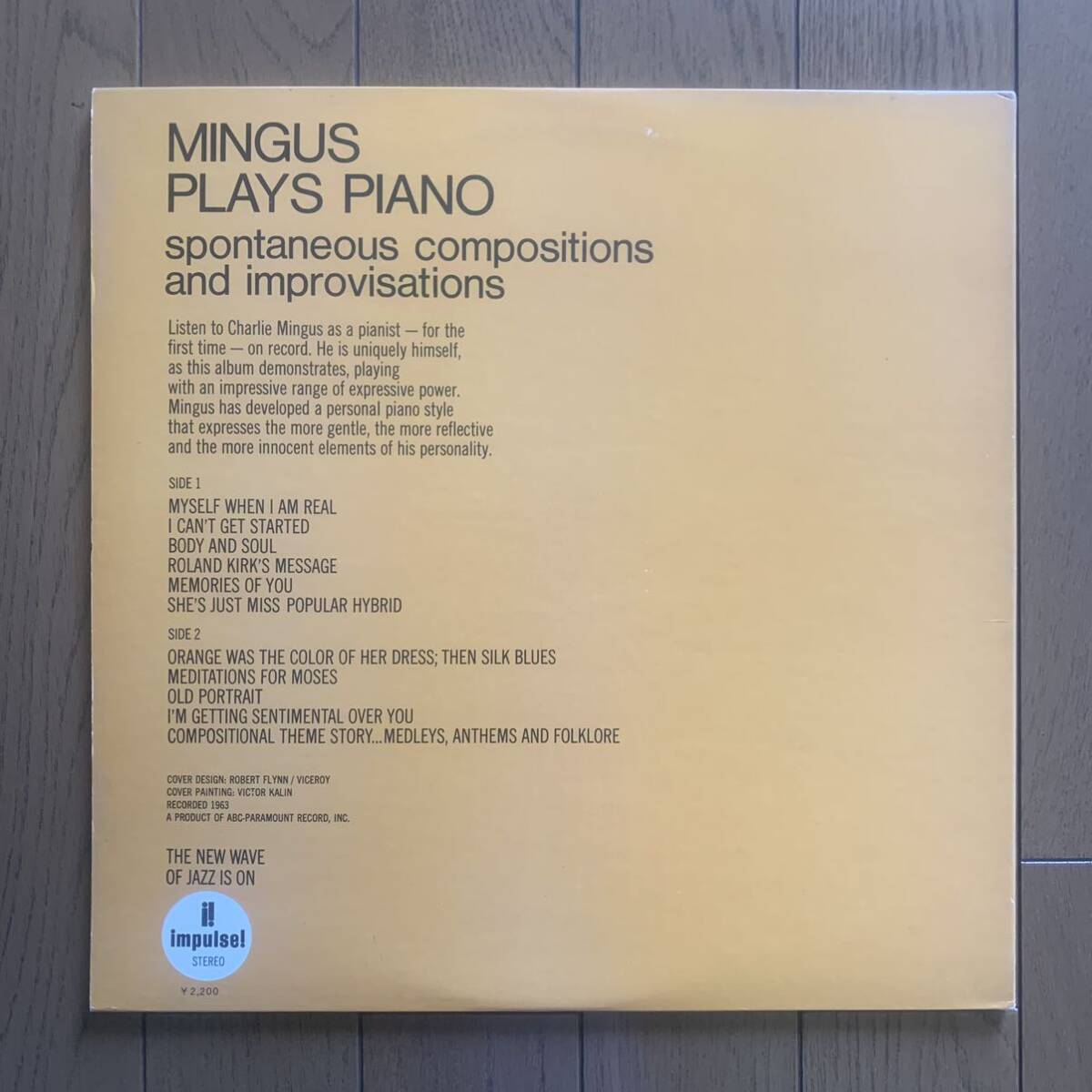 CHARLES MINGUS / MINGUS PLAYS PIANO (Impulse) 国内盤_画像2