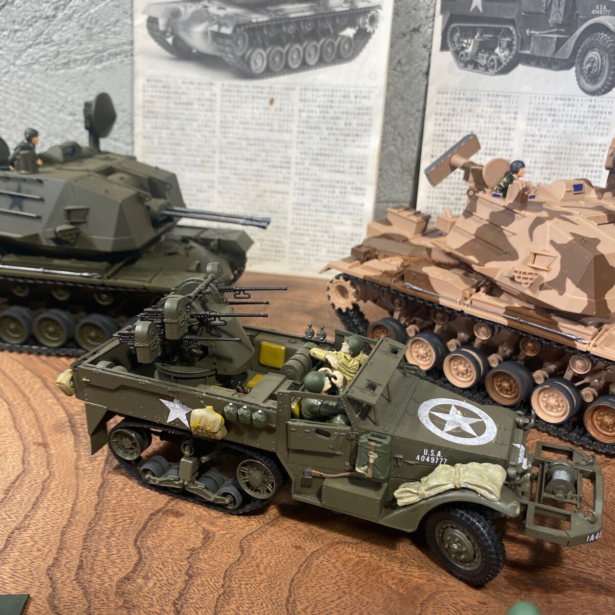 【m/33】TAMIYA No.126×2 No.81 1/35戦車 タミヤ プラモデル コレクション 引退品 完成品 ジャンクの画像6