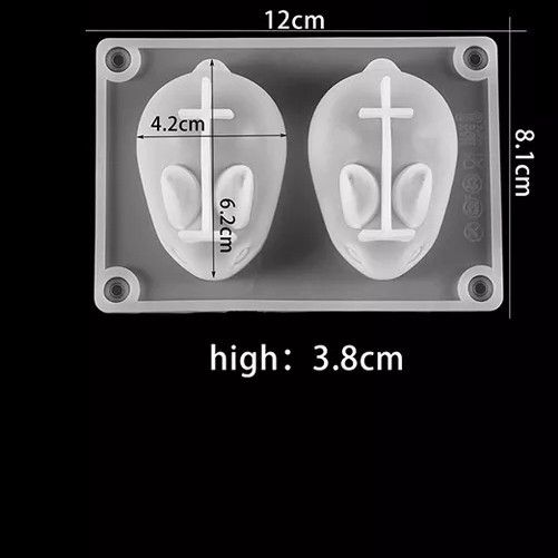 立体型うさぎシリコンモールド