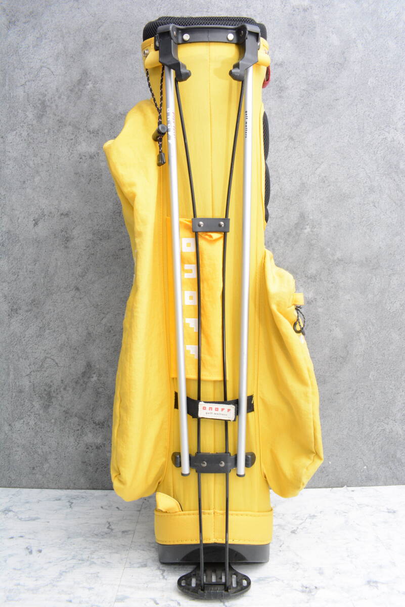 【程度良好 人気モデル】オノフ ONOFF スタンド式キャディバッグ イエロー OB0320 9.0型 6分割 47インチ対応 2.7kg キャディ―バッグ 黄色の画像4