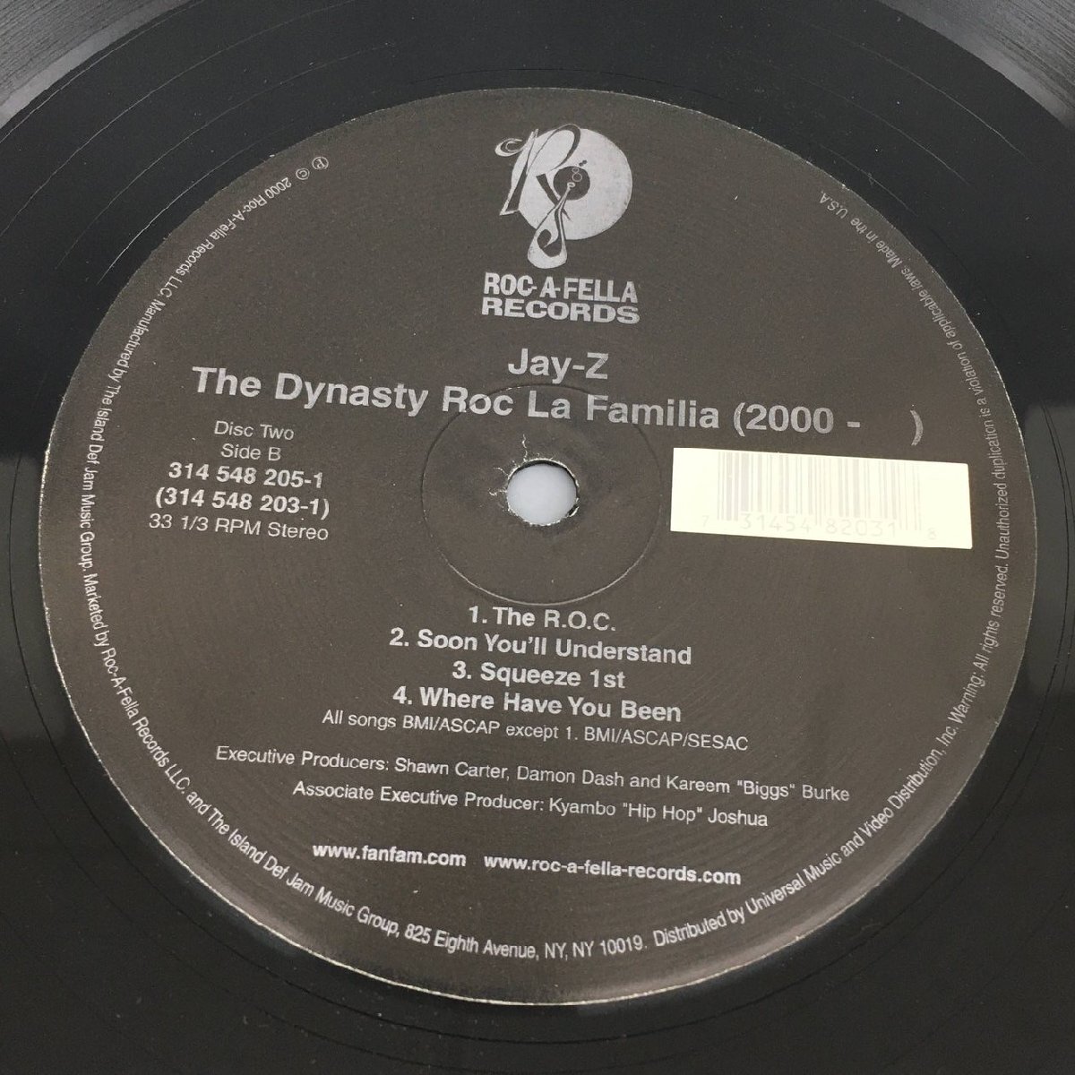 2枚組 LPレコード ジェイジー JAY-Z THE DYNASTY ROC LA FAMILLIA 314 548 203-1 12インチ 輸入盤 2404LT080の画像4