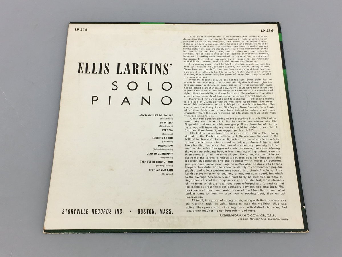 LPレコード Ellis Larkin Perfume And Rain Solo Piano LP316 2403LO105の画像2