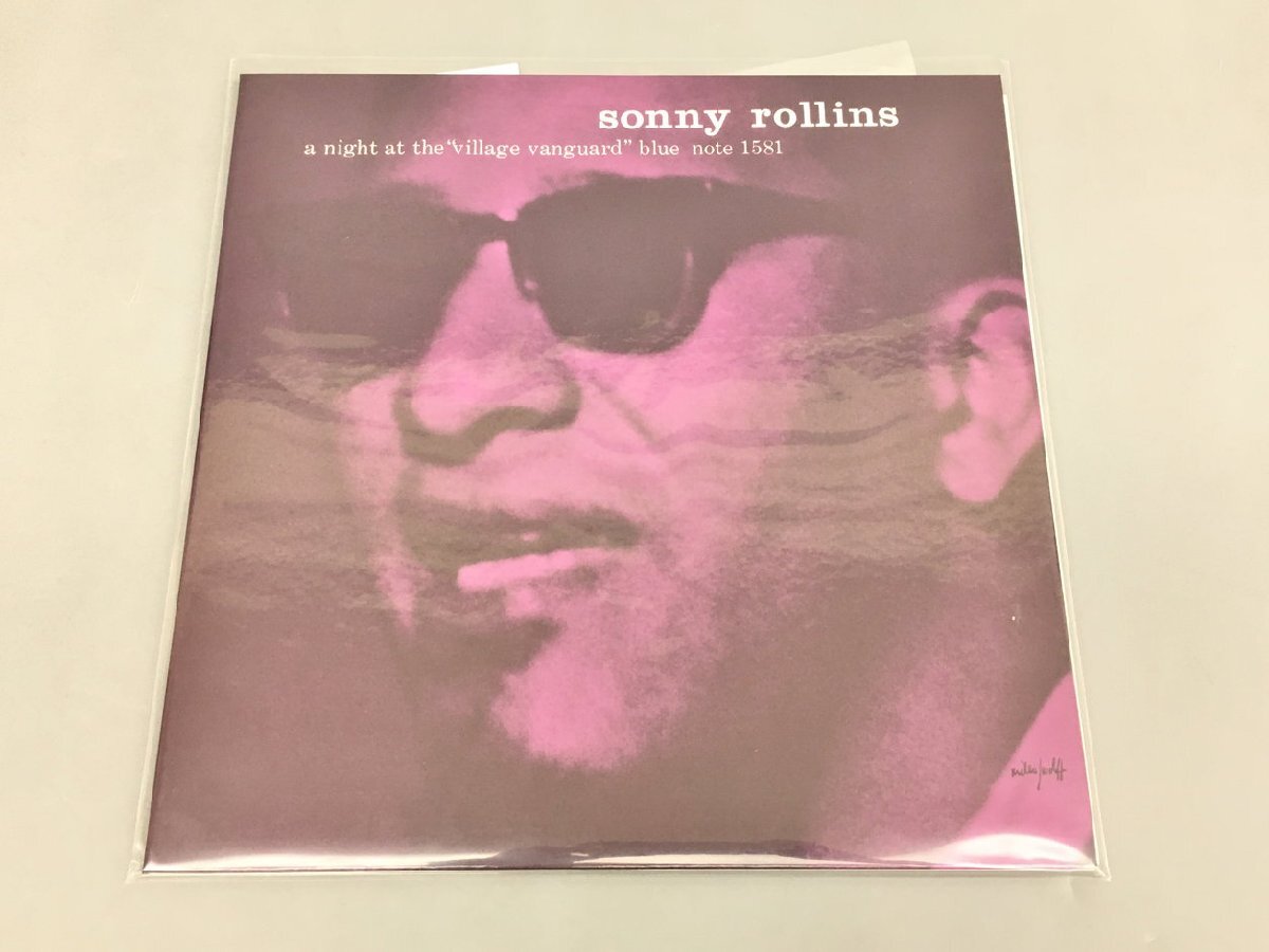 LPレコード Sonny Rollins A Night At The Village Vanguard Blue Note 1581 帯 ライナーノーツ付き 復刻重量版 美品 2404LO035の画像1