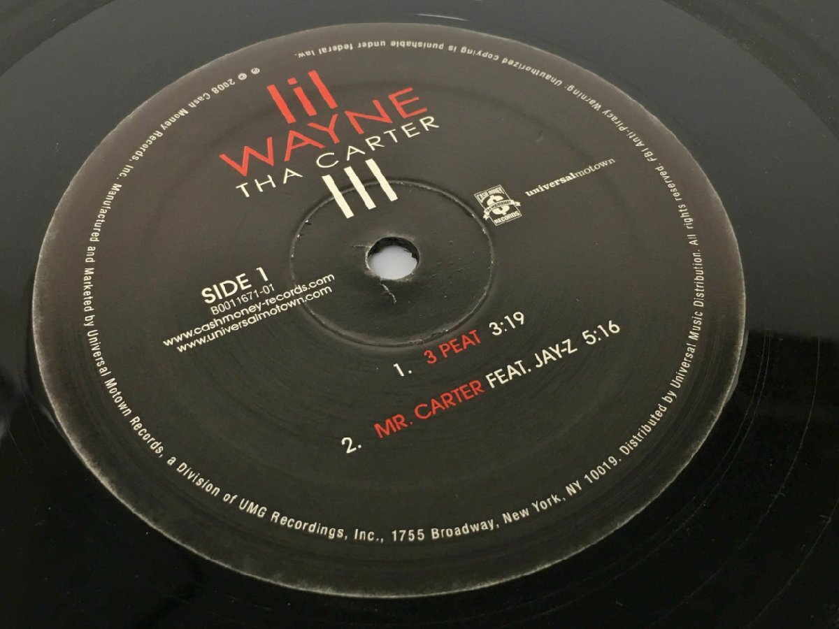 2枚組 LPレコード リル・ウェイン Lil Wayne Tha Carter Ⅲ B0011671-01 12インチ 輸入盤 2404LT065の画像4