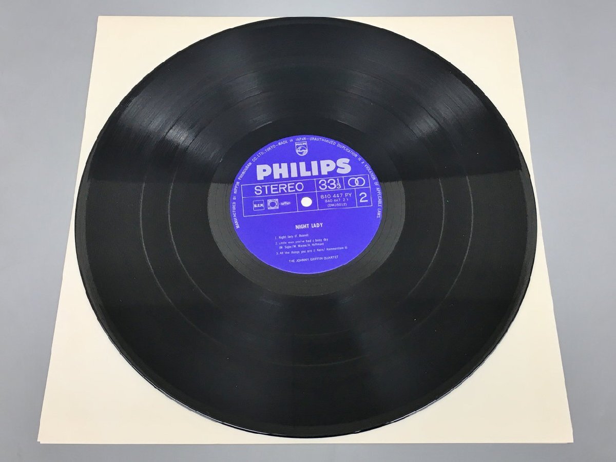 LPレコード The Johnny Griffin Quartet Night Lady PHILIPS 840 447 PY 美品 2404LO176の画像7