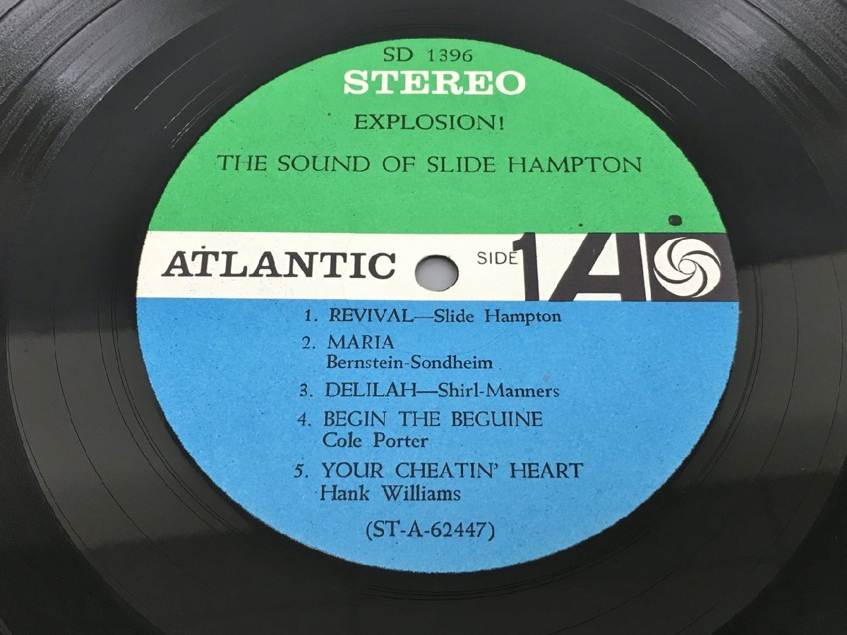 LPレコード EXPLOSION！ THE SOUND OF SLIDE HAMPTON ATLANTIC 1396 2404LO181_画像4