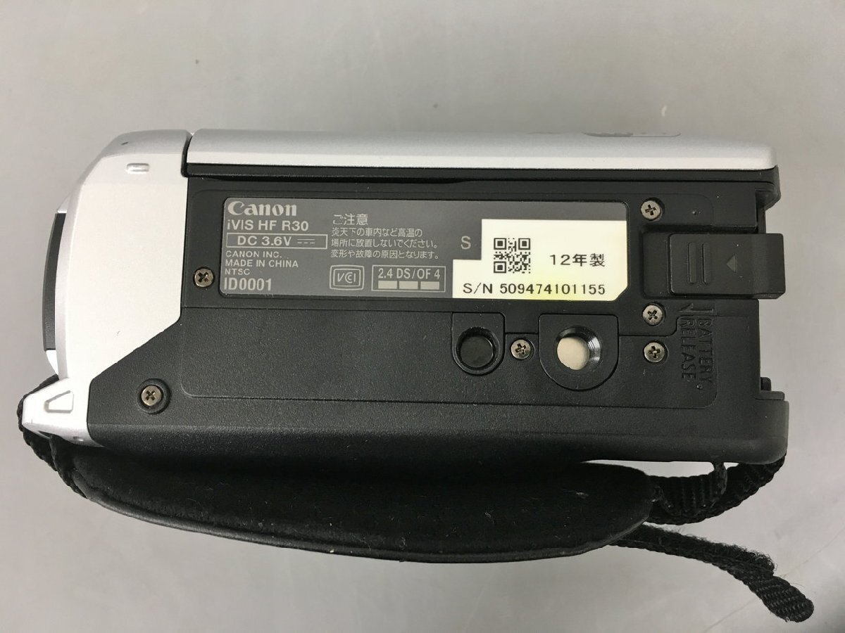 キヤノン CANON ビデオカメラ iVIS HF R30 充電器 ACアダプタ欠品 ジャンク 2404LR153_画像9
