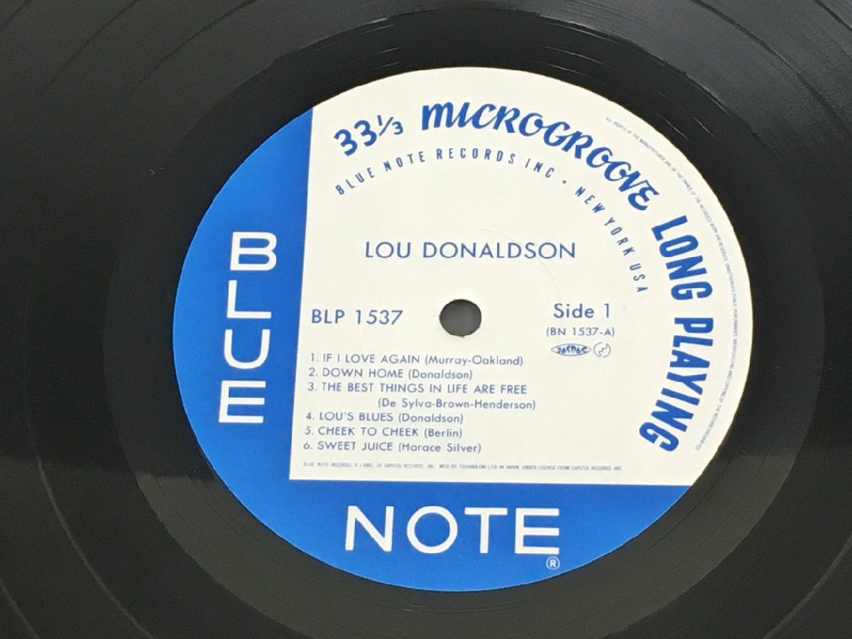 LPレコード Lou Donaldson Quartet Quintet Sextet BLUE NOTE BLP1537 2404LO235_画像4