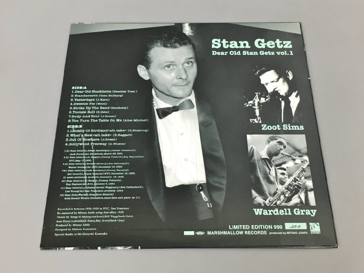 LPレコード Stan Getz Dear Old Stan Getz Vol.1 MMEX-144-LP 限定999枚 2404LO240_画像2